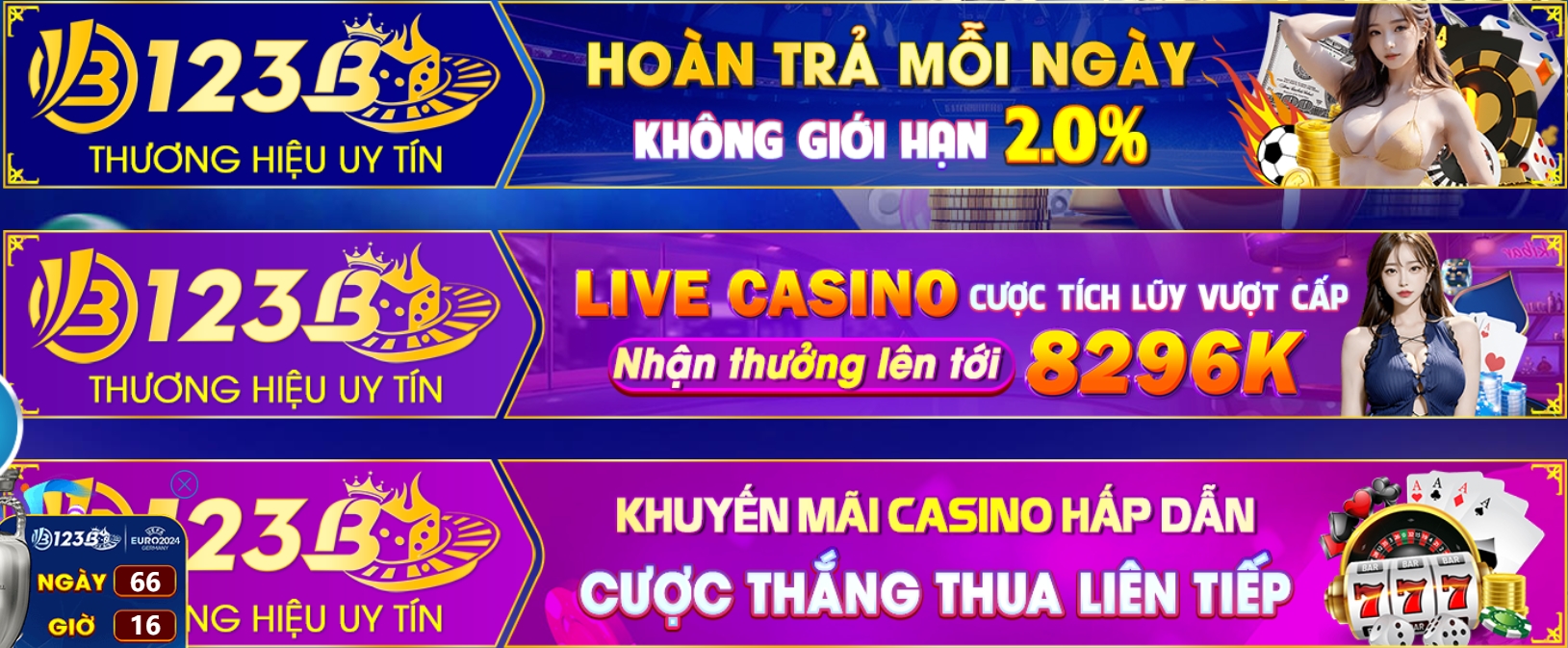 Có các chương trình nào tại casino online 123b?